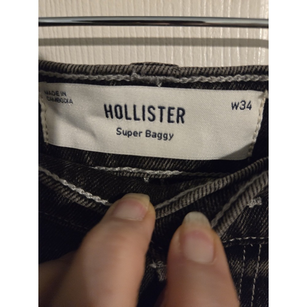 Hollister Men's Below-The-Knee Super Baggy Denim Shorts Size 34 - Picture 7 of 7